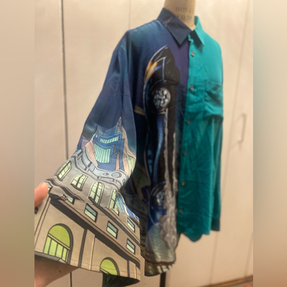 LANVIN BATMAN ASYMMETRICAL SHIRT - Picture 2 of 11